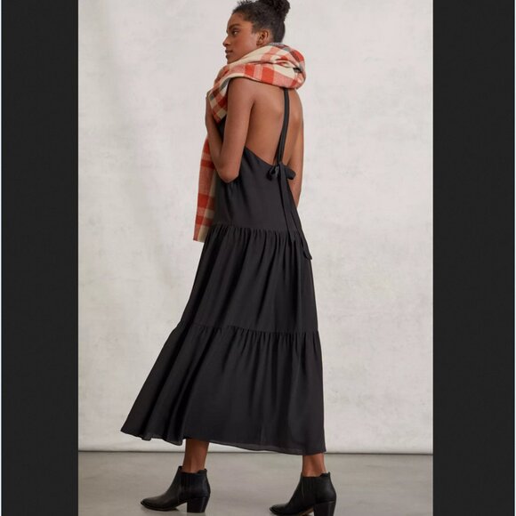 Anthropologie Magali Pascal Lucila Tiered Silk Maxi Dress NWT Size L - Picture 3 of 4
